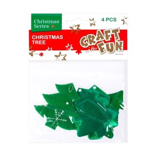 MATERIALE DECORAZIONE NATALIZIA ALBERO DI NATALE 4 PZ. ARTIGIANATO CON DIVERTIMENTO 383956