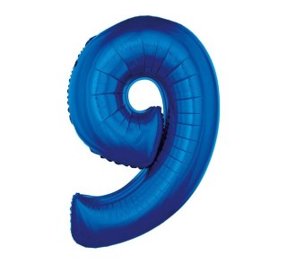 PALLONCINO FOIL "NUMERO 9", BLU, 92 CM FG-C85N9 GODAN