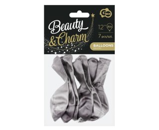 PALLONCINI BEAUTY&CHARM PLATINO GRAFITE 12"/ 7 PZ. CB-7LGR GODAN