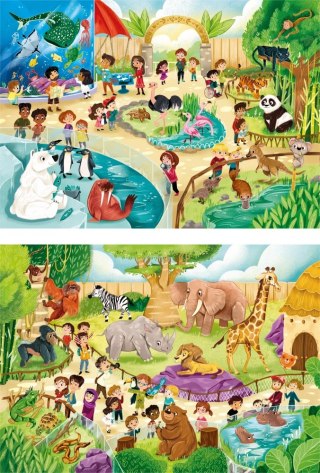 PUZZLE 2X60 PEZZI ZOO CLEMENTONI 21603 CLEMENTONI