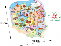 Mappa della Polonia - Puzzle del piccolo furbo