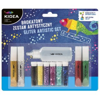 GLITTER SFUSI CON PAILLETTES, COLLA GLITTER E COLLA MIX CONF.11 PZ. KIDEA BZAKA DERFORM