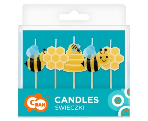 CANDELE PIKER BEE CONFEZIONE 5 PZ WB GODAN