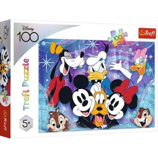 PUZZLE 100 ELEMENTÓW W ŚWIECIE DISNEY JEST WESOŁO TREFL 16462 TR TREFL