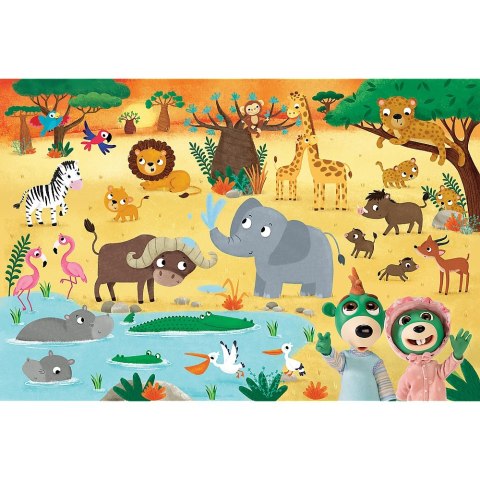 PUZZLE 24 pz. SUPER MAXI BAMBINI IN SAFARI TREFL 41009 TREF TREFL