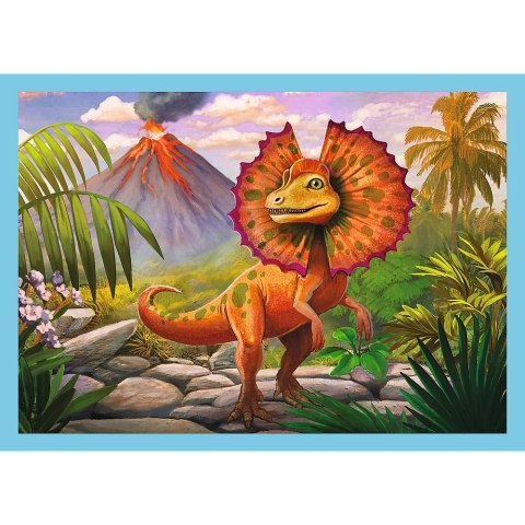 PUZZLE 4W1 TREFL WYJĄTKOWE DINOZAURY PUD TREFL 34609 TR