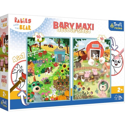 PUZZLE BABY MAXI 2X10EL. POZNAJ BOBASKI PUD TREFL 43000 TREF TREFL