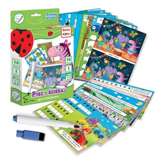 GIOCO EDUCATIVO CON PENNARELLO SCRIVI E CANCELLA 3-5 ANNI ROTER KAFER RK1020-02