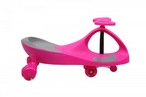 Gravity Rider Swing Car modello 8097 LED ruote in gomma rosa-grigio