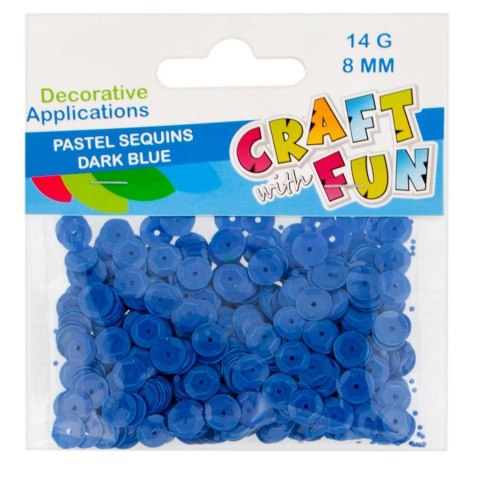 PAILLETTES ROTONDE PASTELLO 8 MM NAVY CRAFT CON DIVERTIMENTO 439323