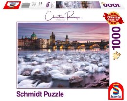 Puzzle di qualità premium 1000 pezzi Christian Ringer Cigni di Praga