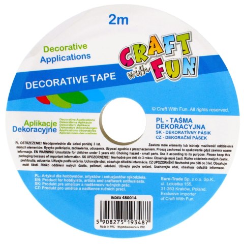 NASTRO DECORATIVO AUTOADESIVO BIANCO 2M CRAFT CON DIVERTIMENTO 480014