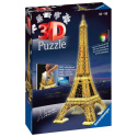 La Torre Eiffel di notte. Puzzle 3D