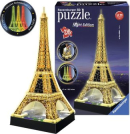 La Torre Eiffel di notte. Puzzle 3D