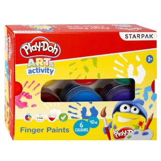 FARBY DO MALOWANIA PALCAMI 6 KOLORÓW 40 ML PLAY-DOH STARPAK 453900