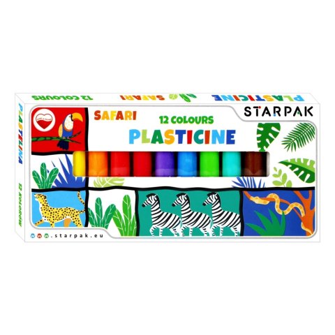 PLASTICINA 12 COLORI SAFARI STARPAK 494007