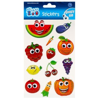 ADESIVI 14X21 CM GOOGLY EYE FRUIT STICKER BOO 493716