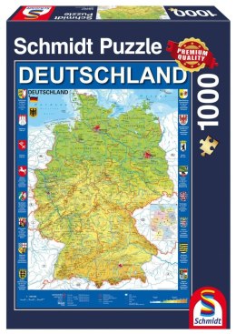 PQ Puzzle 1000 pz. mappa della Germania