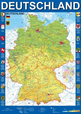 PQ Puzzle 1000 pz. mappa della Germania