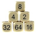 Dado raddoppio 16 mm (Backgammon) - 6 pezzi (HG)