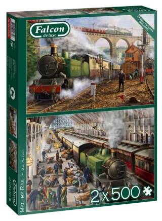 Puzzle 2 x 500 pezzi FALCON Trasporto postale su rotaia