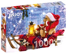 Puzzle da 1000 pezzi Orsacchiotti con cappelli di Babbo Natale