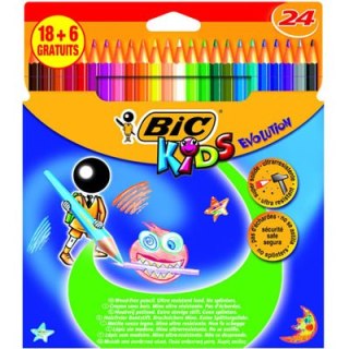 MATITE OLO 24KOL/180 BC KIDS EVOLUTION ECO PUD BIC