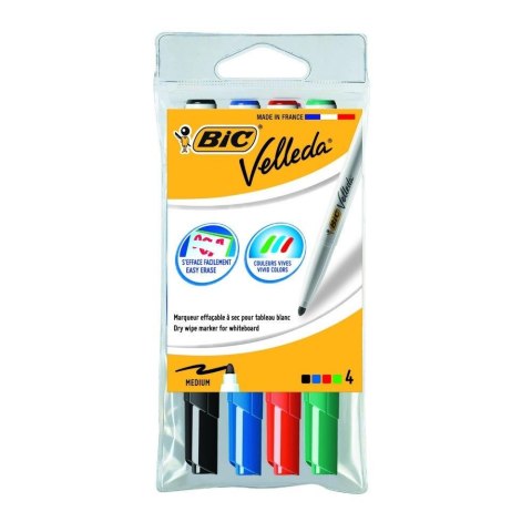 MARCATORE A SECCO TONDO 4 COLORI VELLEDA BIC 503842 BC BIC