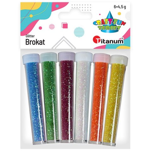 FIALE GLITTER DA 6 COLORI X4,5G TITANUM CRAFT-FUN SERIE MTJF-WSG6P2