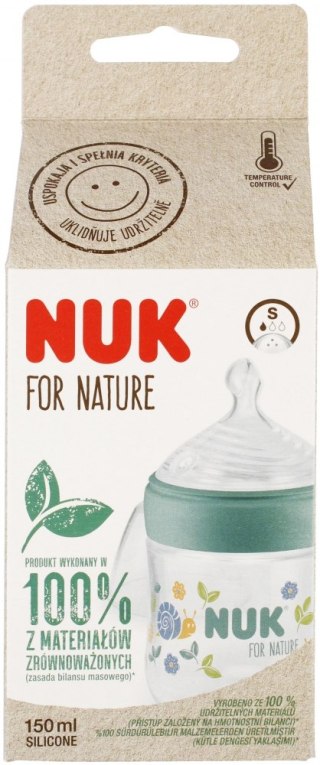 NUK MP BUTELKA ZE SMOCZKIEM SILIKONOWYM 150 ML S FOR NATURE ZIELONA 10743076 NUK