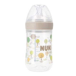 NUK MP BUTELKA ZE SMOCZKIEM SILIKONOWYM 260 ML M FOR NATURE POPIELATA 10742005 NUK