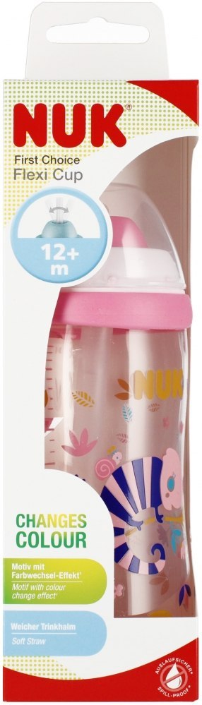 NUK MP KUBEK 300 ML 12M FLEXI CUP KAMELEON RÓŻOWY 10255575 NUK