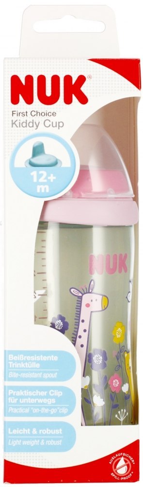 NUK MP KUBEK NIEKAPEK 300 ML 12M KIDDY CUP RÓŻOWY 10255411 NUK