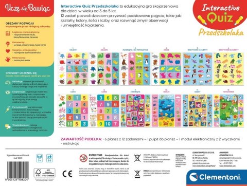 GRA EDUKACYJNA QUIZ PRZEDSZKOLAKA CLEMENTONI 50820 CLM CLEMENTONI