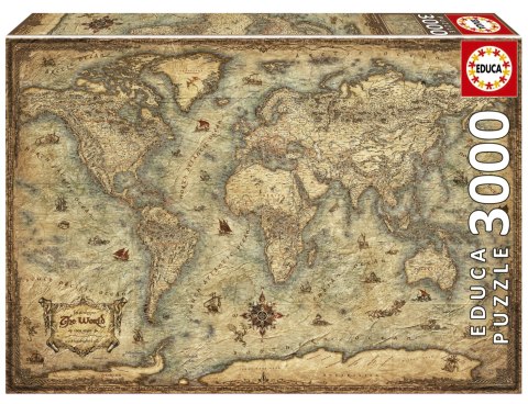 Puzzle 3000 el. Mapa świata
