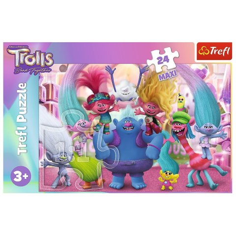 PUZZLE 24 ELEMENTY MAXI W ŚWIECIE TROLI TREFL 14359 TREF TREFL