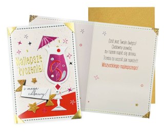 KARNET DK-1001 NAJLEPSZE ŻYCZENIA DRINK PASSION CARDS - KARTKI