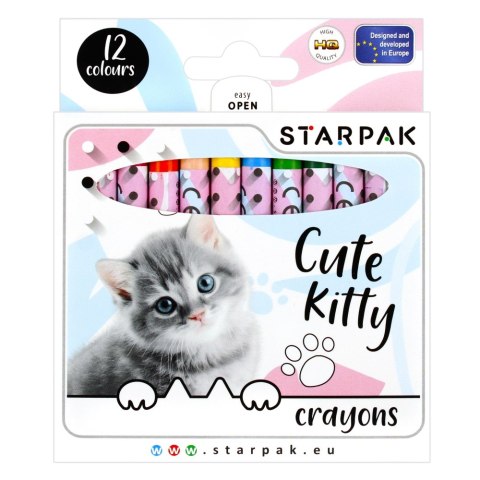 MATITE DI CERA 12 COLORI CUTIES STARPAK 397930