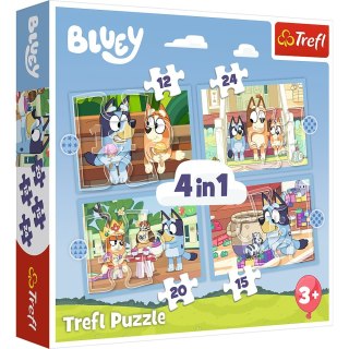 PUZZLE 4W1 BLUEY I JEGO ŚWIAT TREFL 34637 TR TREFL