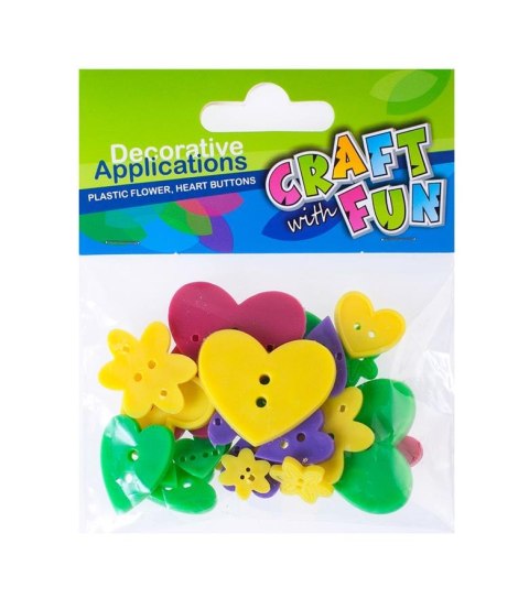 GUZIKI PLASTIKOWE OKRĄGŁE CRAFT WITH FUN 304051