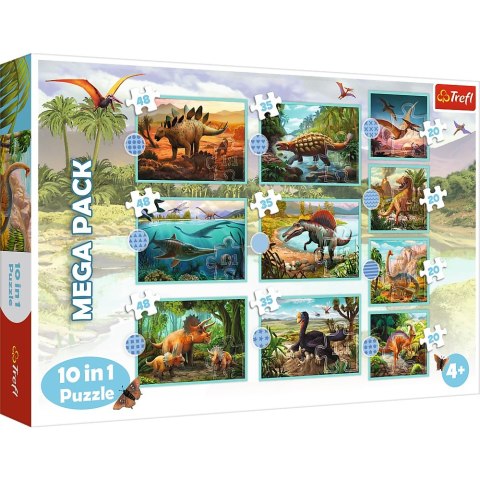 PUZZLE 10W1 W ŚWIECIE DINOZAURÓW TREFL 90390 TR