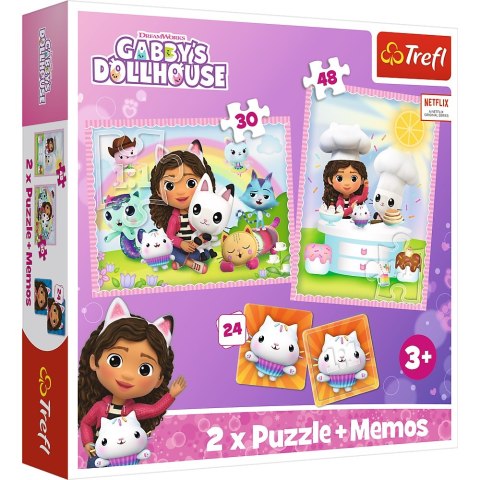 PUZZLE 2W1 Z MEMOS GABI Z KOCIM PRZYJACIELEM TREFL 93382 TR TREFL