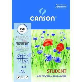 BLOK DO AKWARELI A4 250 G 10 ARKUSZY STUDENT FAKTUROWANY CANSON 200005506 CANSON