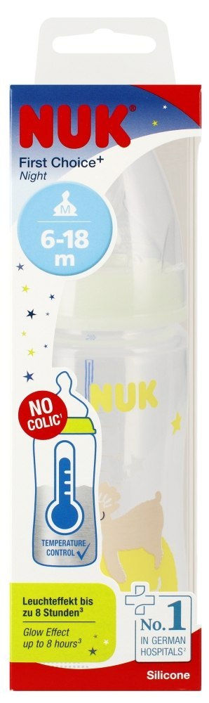 NUK MP BUTELKA 300 ML 6-18 M NIGHT MIŚ 10741142 NUK