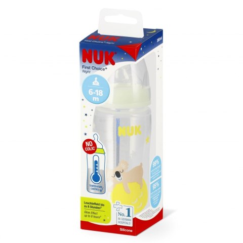 NUK MP BUTELKA 300 ML 6-18 M NIGHT MIŚ 10741142 NUK