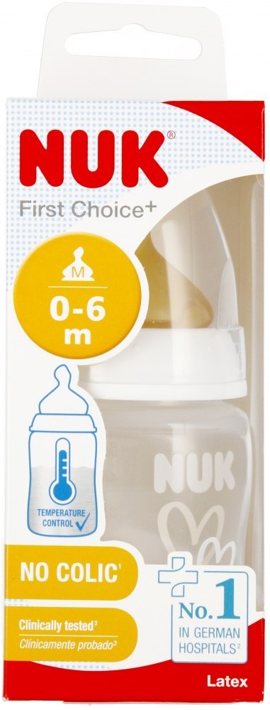 NUK BUTELKA Z WSKAŹNIKIEM TEMP. 150 ML 0-6M FIRST CHOICE MIX KOLORÓW 10743876 NUK