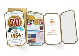 KARNET PM-352 URODZINY 70 CYFRY, ROCZNIKI 2024 PASSION CARDS - KARTKI