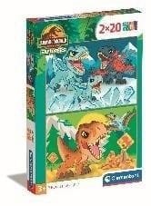 PUZZLE 2X20 ELEMENTÓW JURASSIC WORD CLEMENTONI 24810 CLM CLEMENTONI