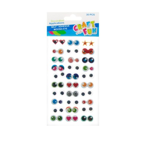 DECORAZIONE OCCHI AUTOADESIVI FANTASIA MIX CRAFT WITH FUN 463968