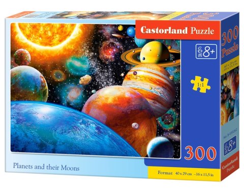 PUZZLE 300 ELEMENTÓW PLANETS AND THEIR MOONS CASTORLAND B-030262 CASTOR